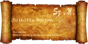 Szibilla Márton névjegykártya